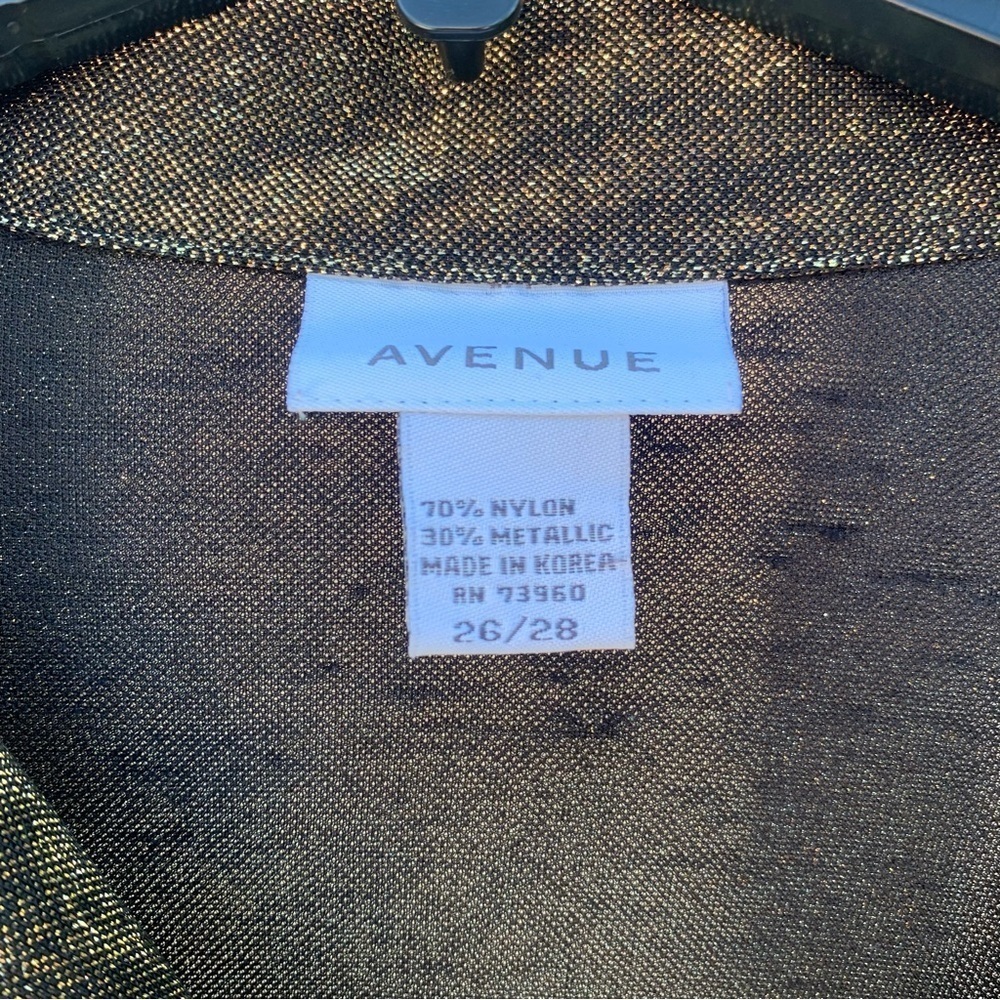 Gold Metallic Holiday Shirt Avenue Vintage Animal Print y2k disco 70s New Years - Picture 4 of 10